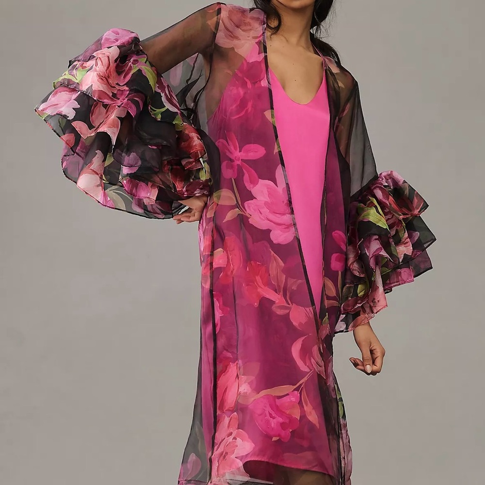 🌟 ISO 🌟 Anthropologie ruffle kimono